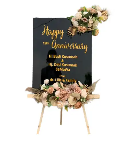 Papan Bunga Akrilik Kreman